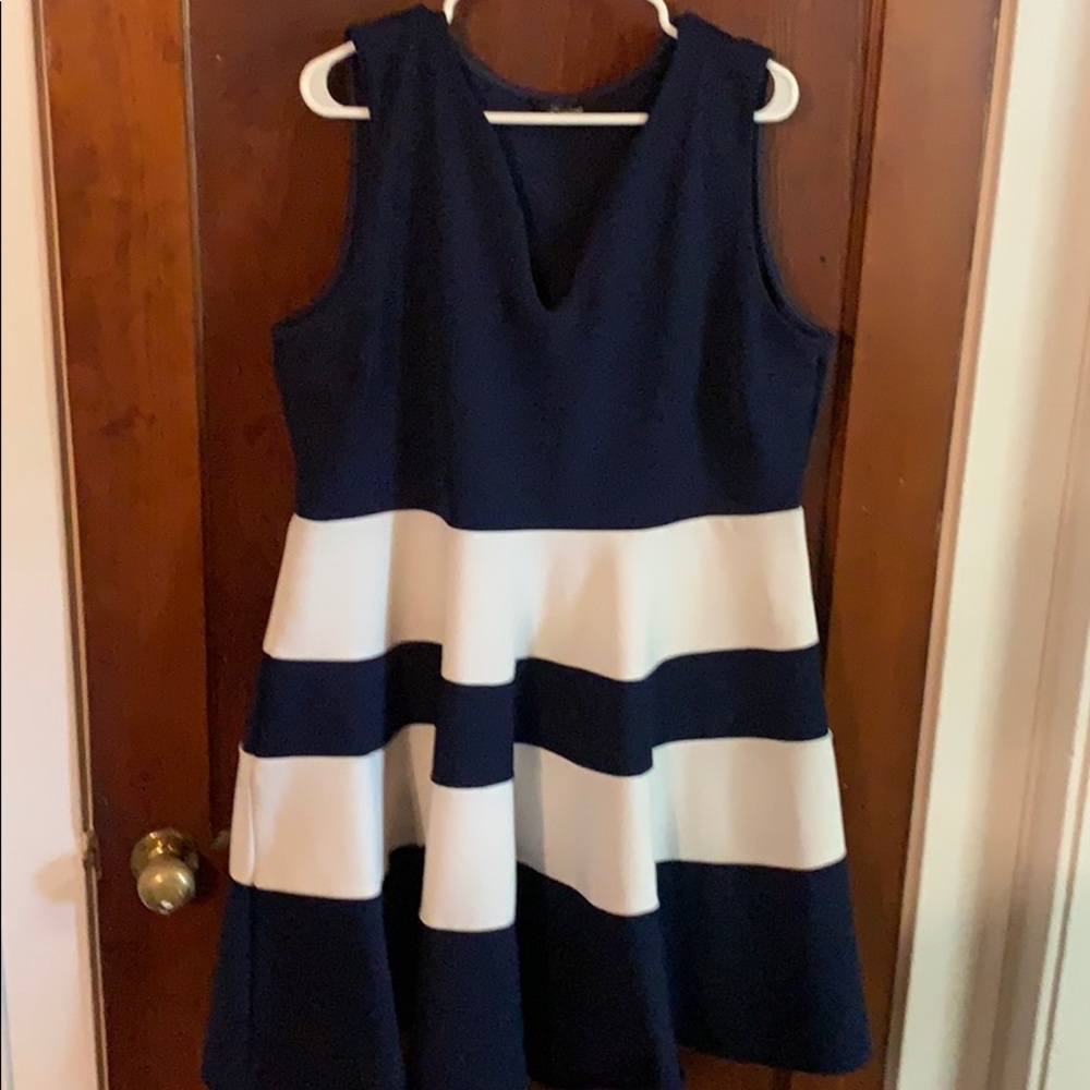 Navy striped dress